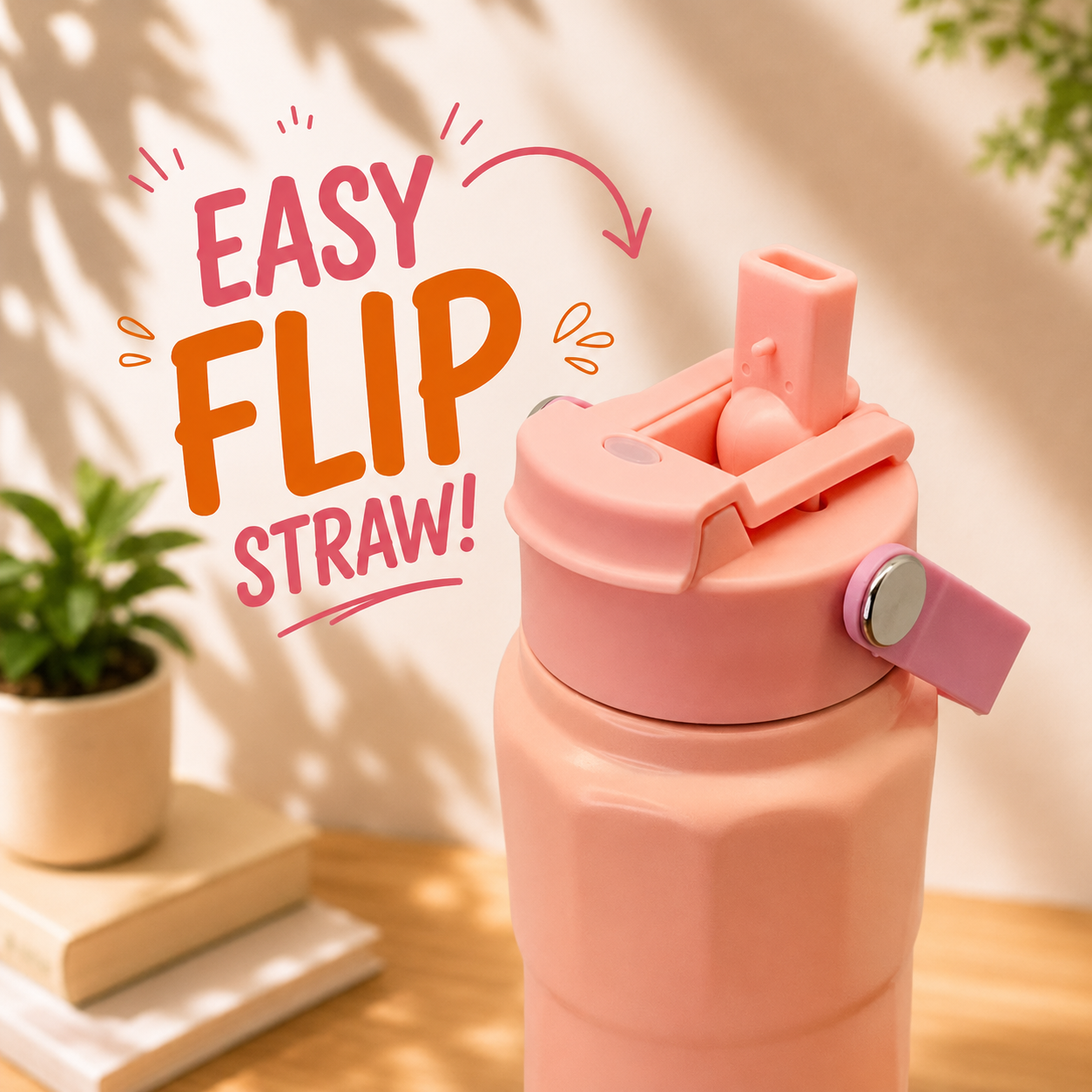 750ml 2-in-1 Insulated Bottle – Pastel Pink