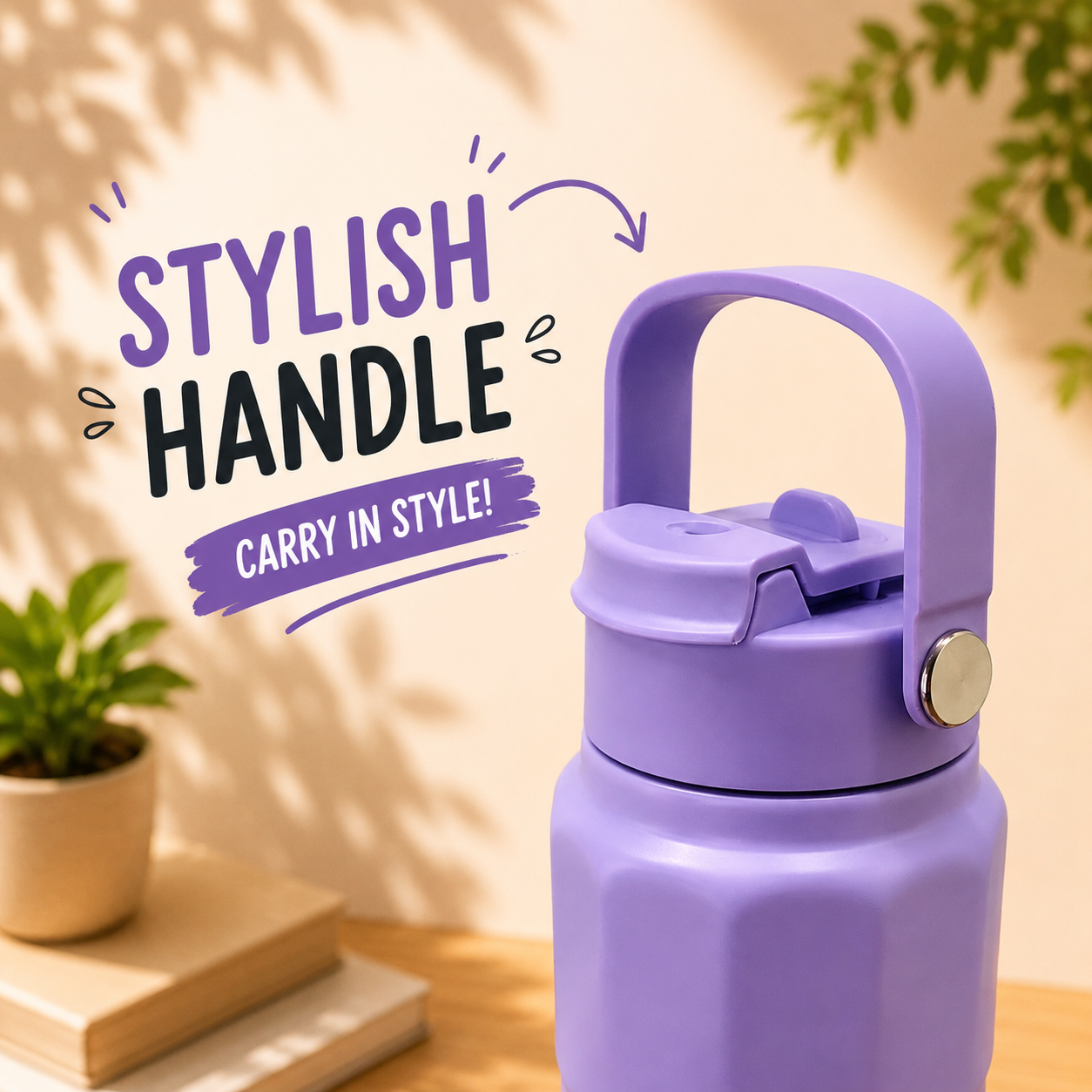 750ml 2-in-1 Insulated Bottle – Pastel Purple
