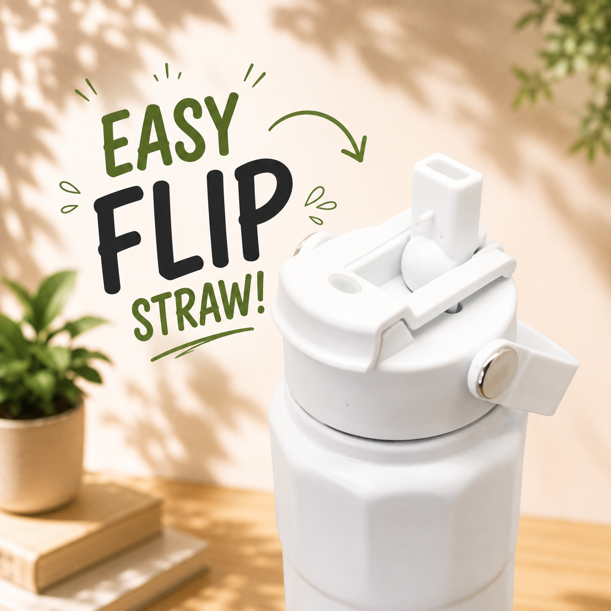 750ml 2-in-1 Insulated Bottle – Pastel White