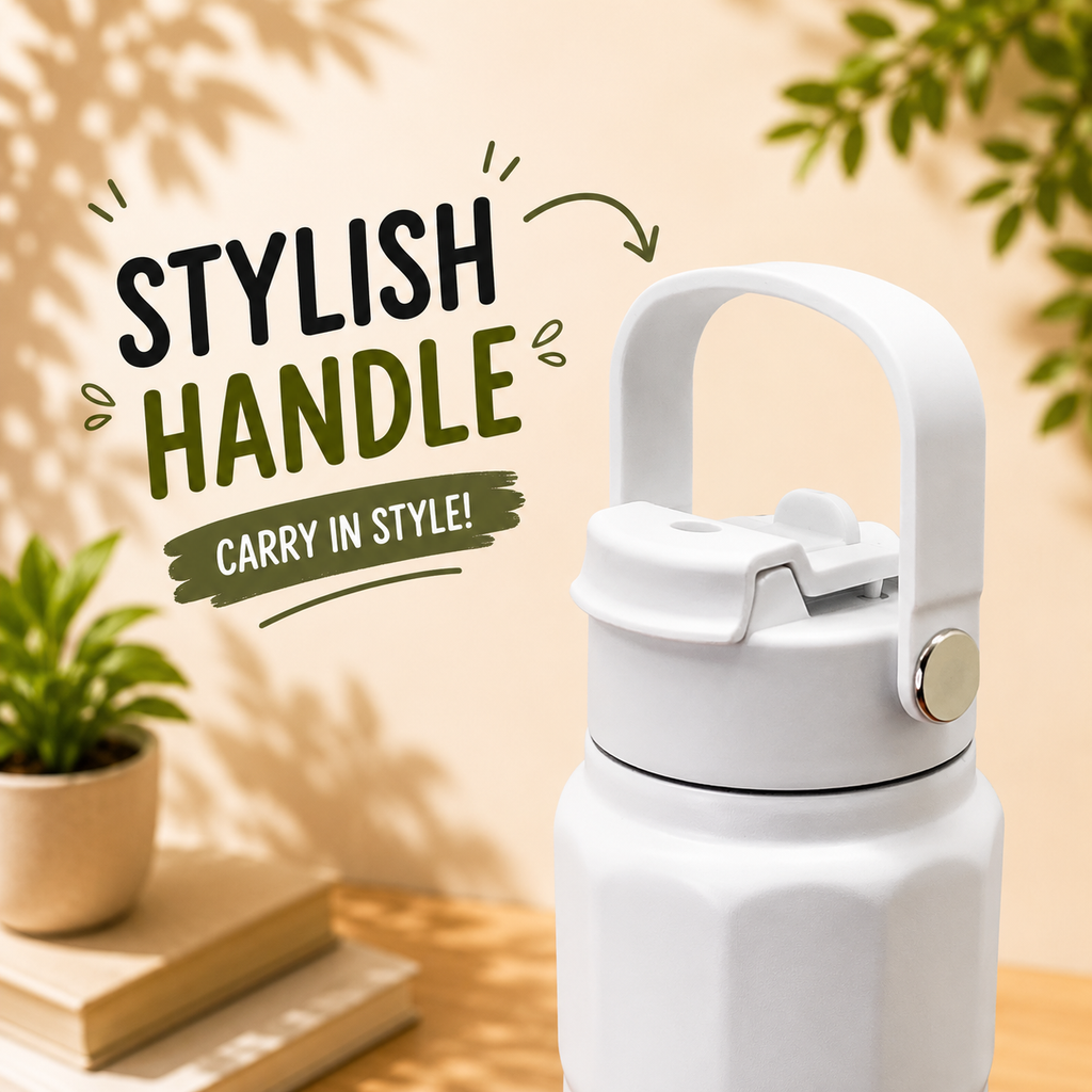 750ml 2-in-1 Insulated Bottle – Pastel White