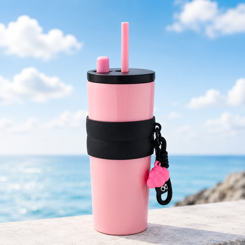 710ml Insulated Steel Sipper – Pink