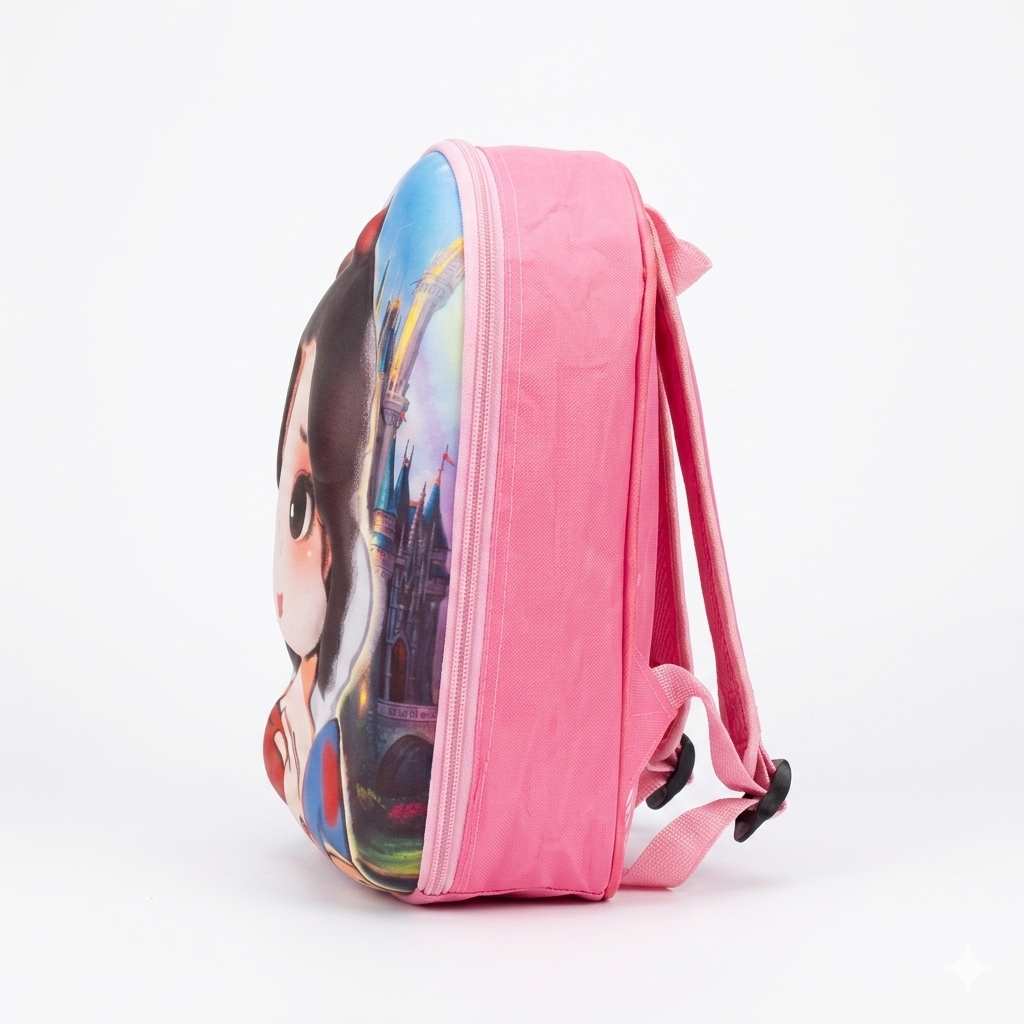 12" Fairytale Princess 3D Toddler Backpack | Ergonomic Pink Preschool Bag for Girls