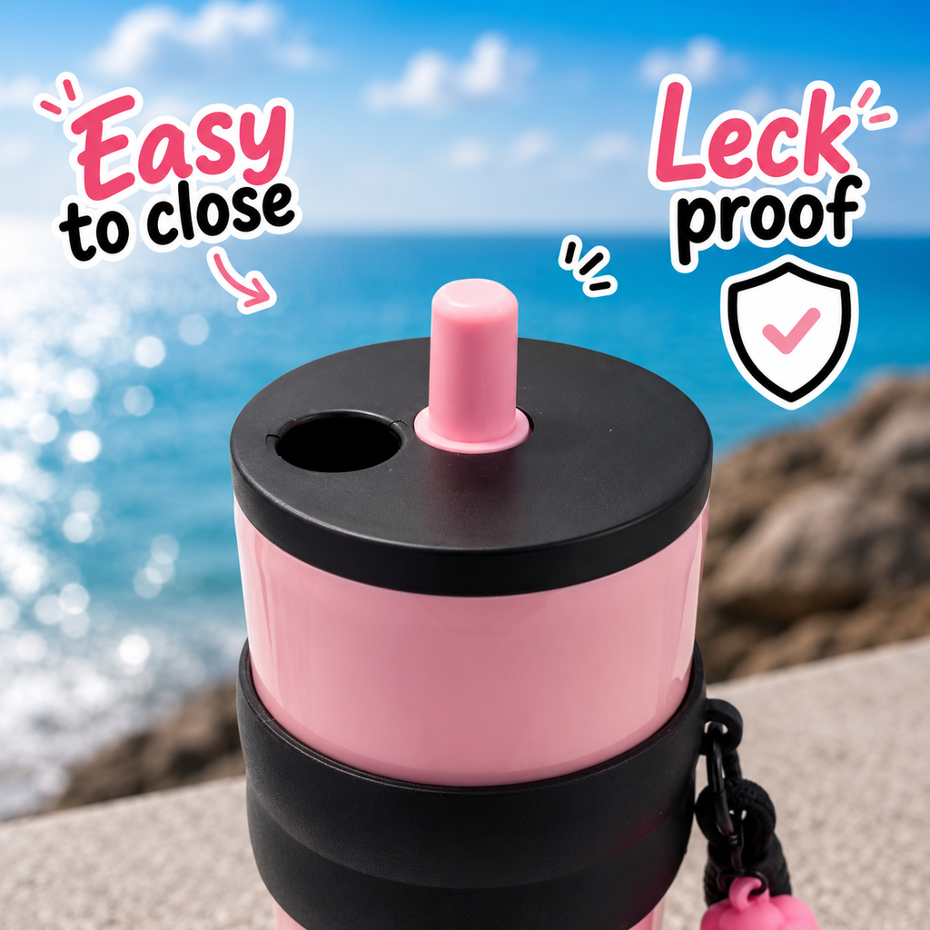 710ml Insulated Steel Sipper – Pink