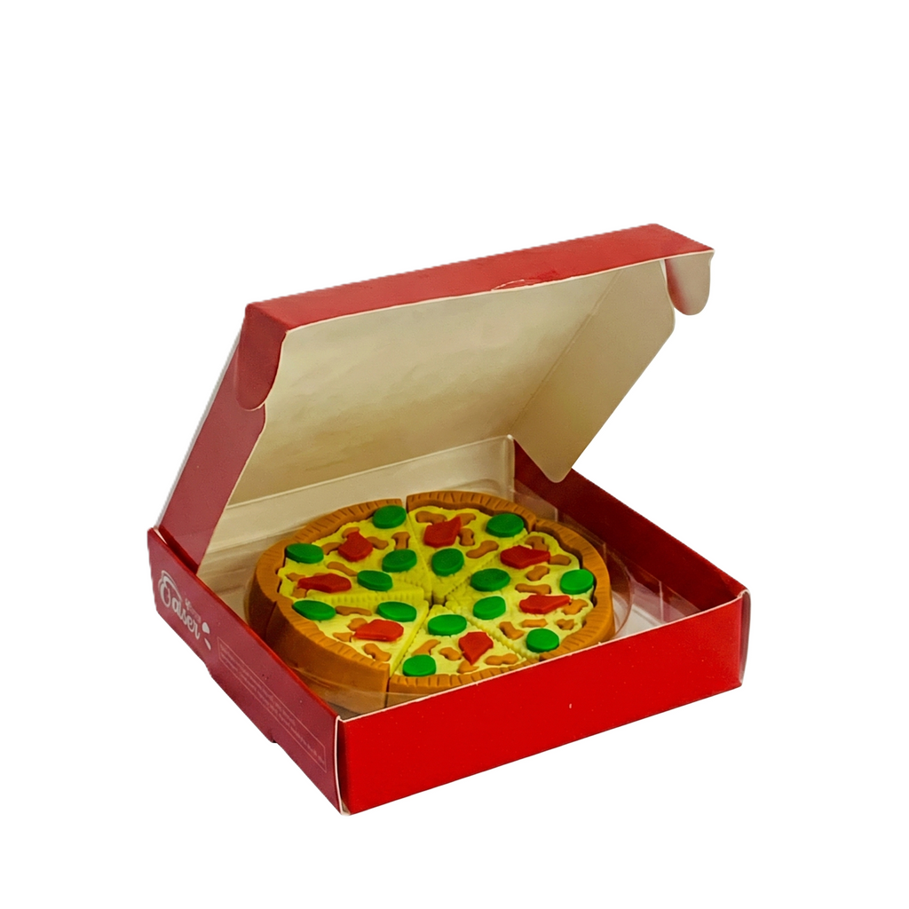 Pizza Tasty 3D Puzzle Eraser Set | Novelty Gourmet Stationery