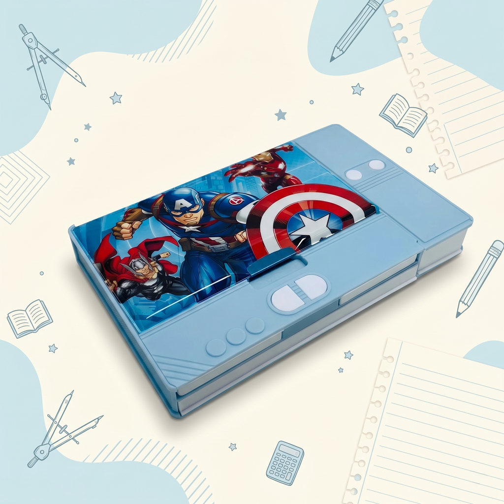 Avengers Captain America Dual-Side Magnetic Pencil Box