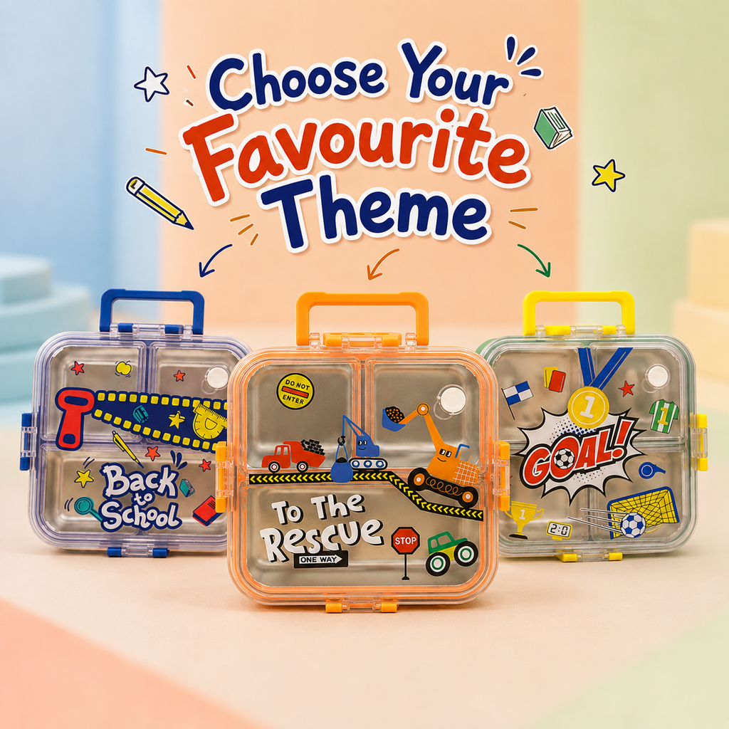 Premium 750mL Stainless Steel Kids Bento Box (Back to School)