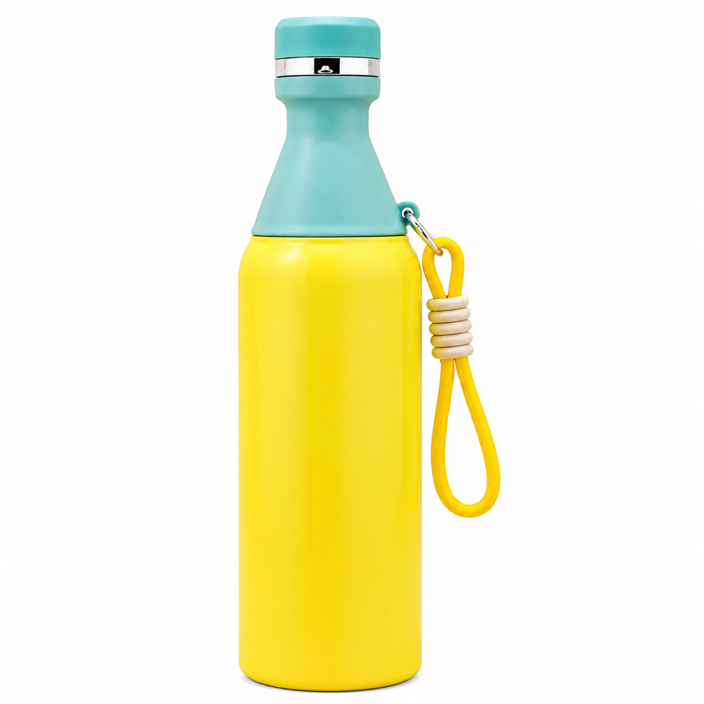 Premium Insulated Bottle – Yellow & Sky | 530ml