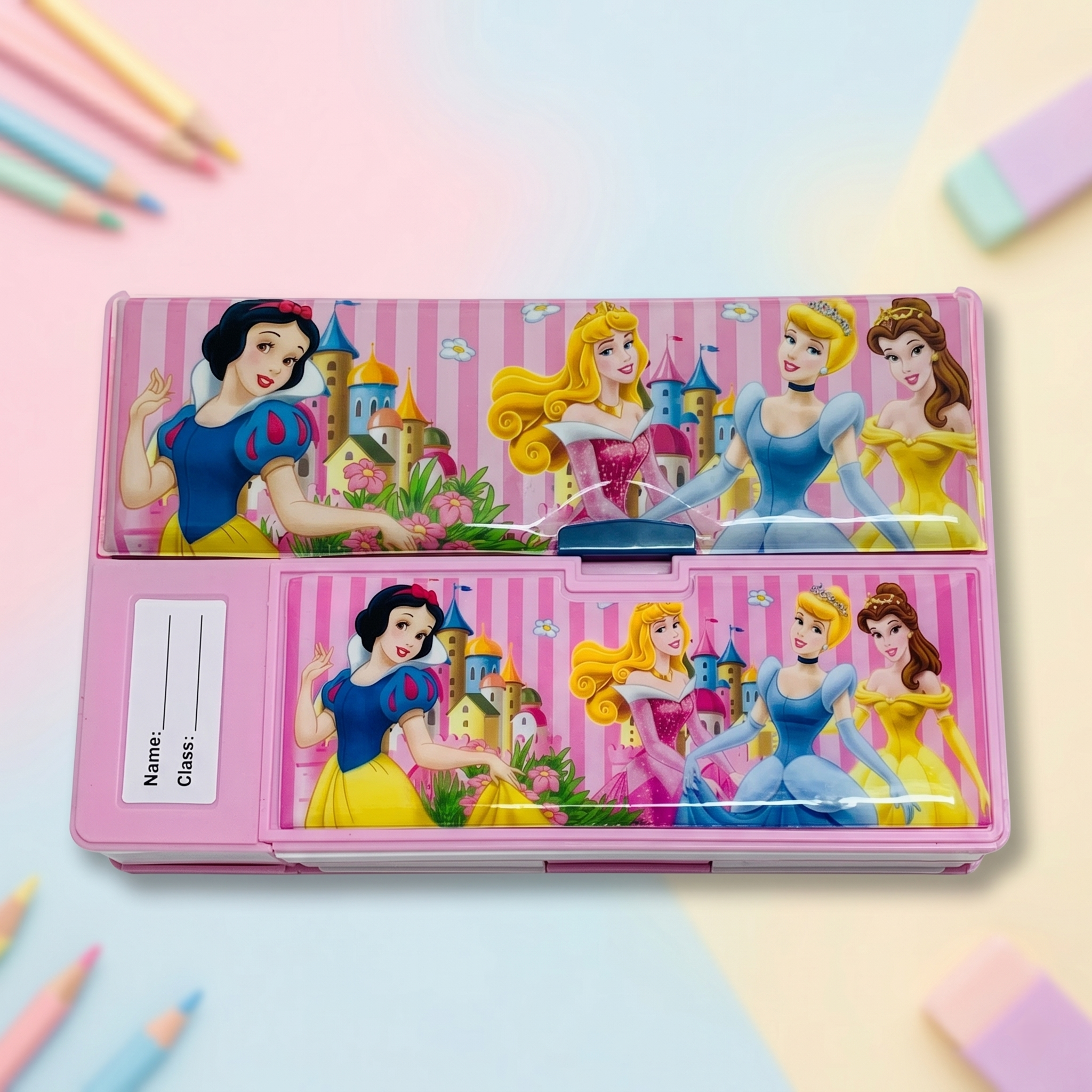 Disney Princess Dual-Side Magnetic Pencil Box