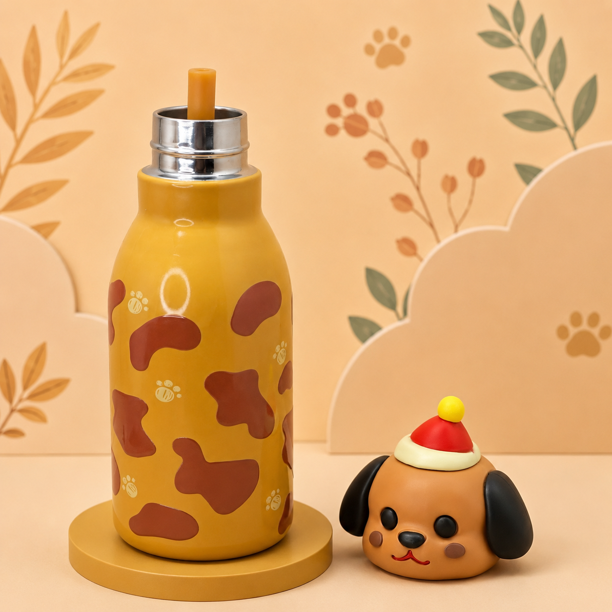 3D Puppy 450ml 2-in-1 Insulated Bottle