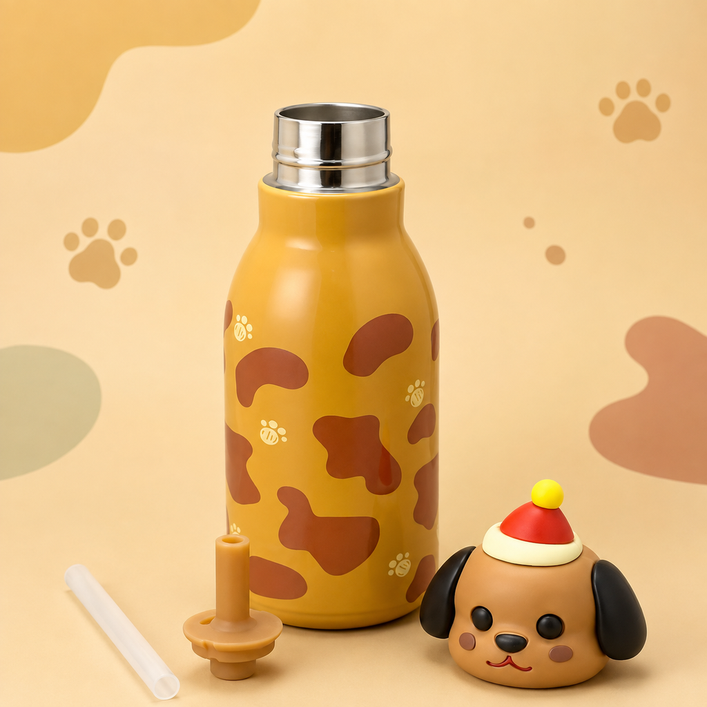 3D Puppy 450ml 2-in-1 Insulated Bottle