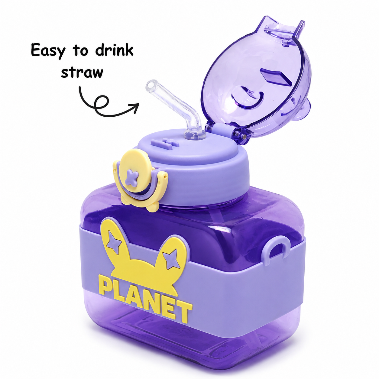 Cosmic Purple 600ml Planet Kids Sipper Bottle