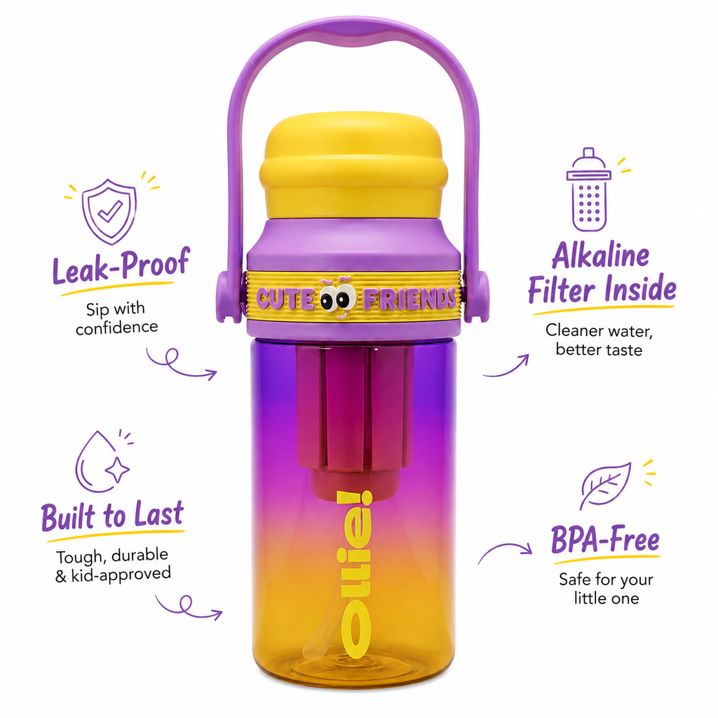 760ml Alkaline Filter Tumbler – Purple & Yellow