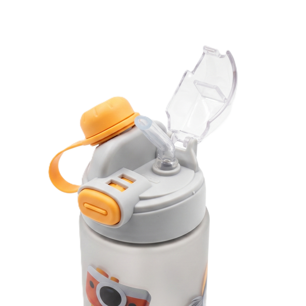 Premium Matte 2-in-1 Kids Water Bottle – 4 Cute Editions