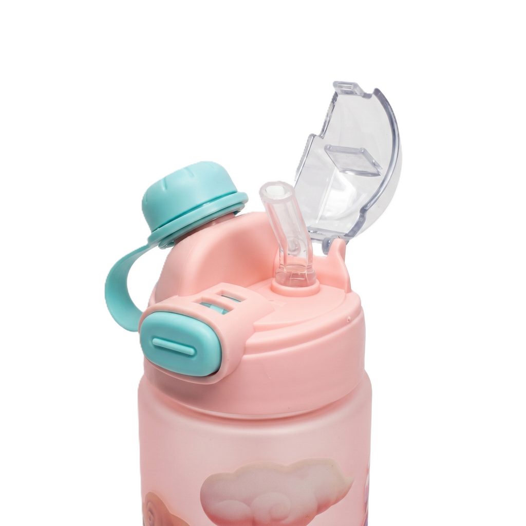 Premium Matte Series 2-in-1 Dual-Drinking Bottle | "Pop-Star Kitty" Edition