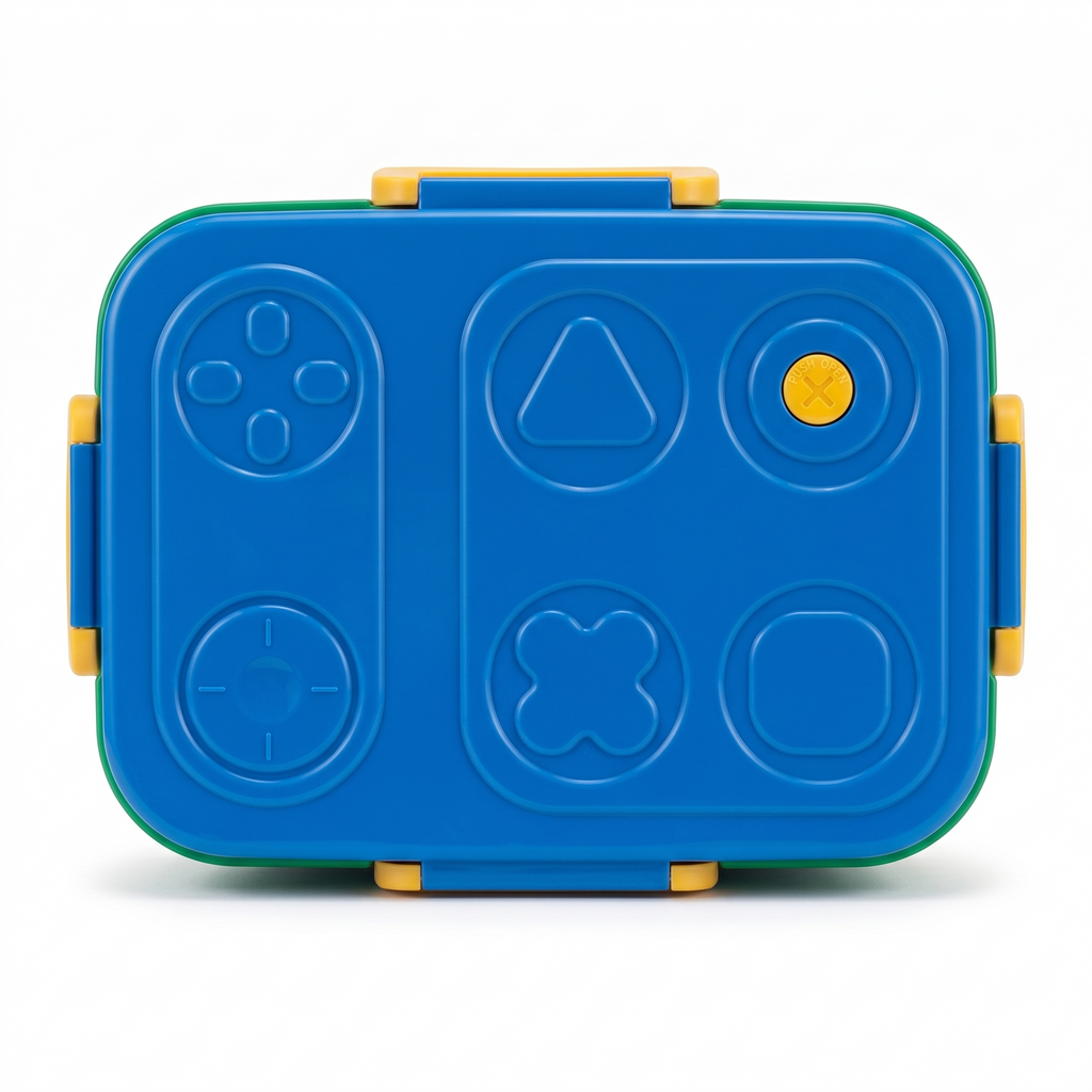Blue & Green "Retro Gamer" 750ml Premium Kids Bento Box