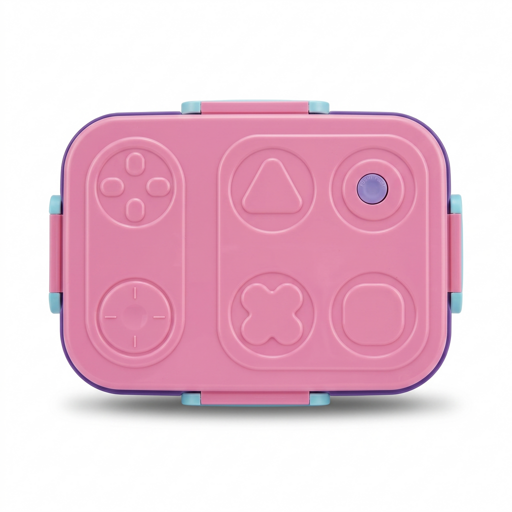 Pink & Purple "Retro Gamer" 750ml Premium Kids Bento Box