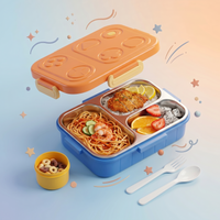 Retro Orange "X-Kid Gamer" 750ml Premium Kids Bento Box