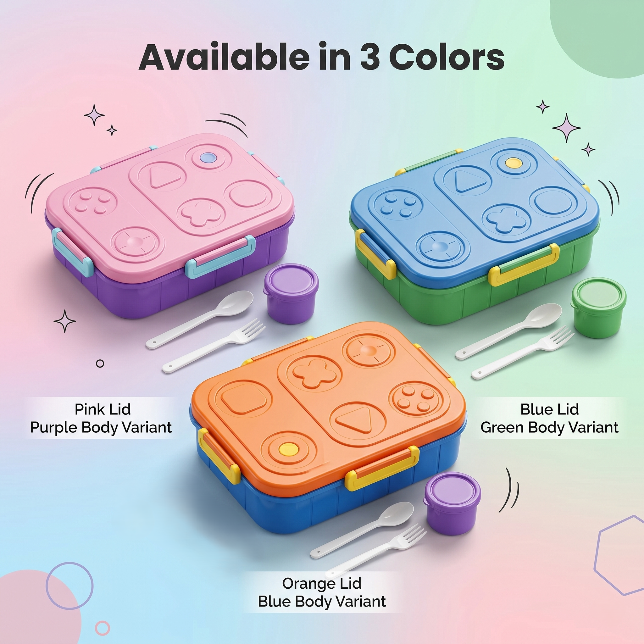 Retro Orange "X-Kid Gamer" 750ml Premium Kids Bento Box