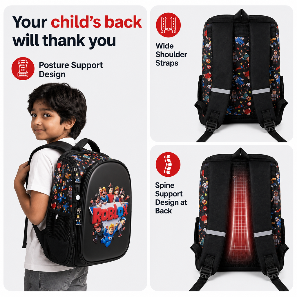 Roblox 16" Hard-Shell School Backpack with Utility Pouch