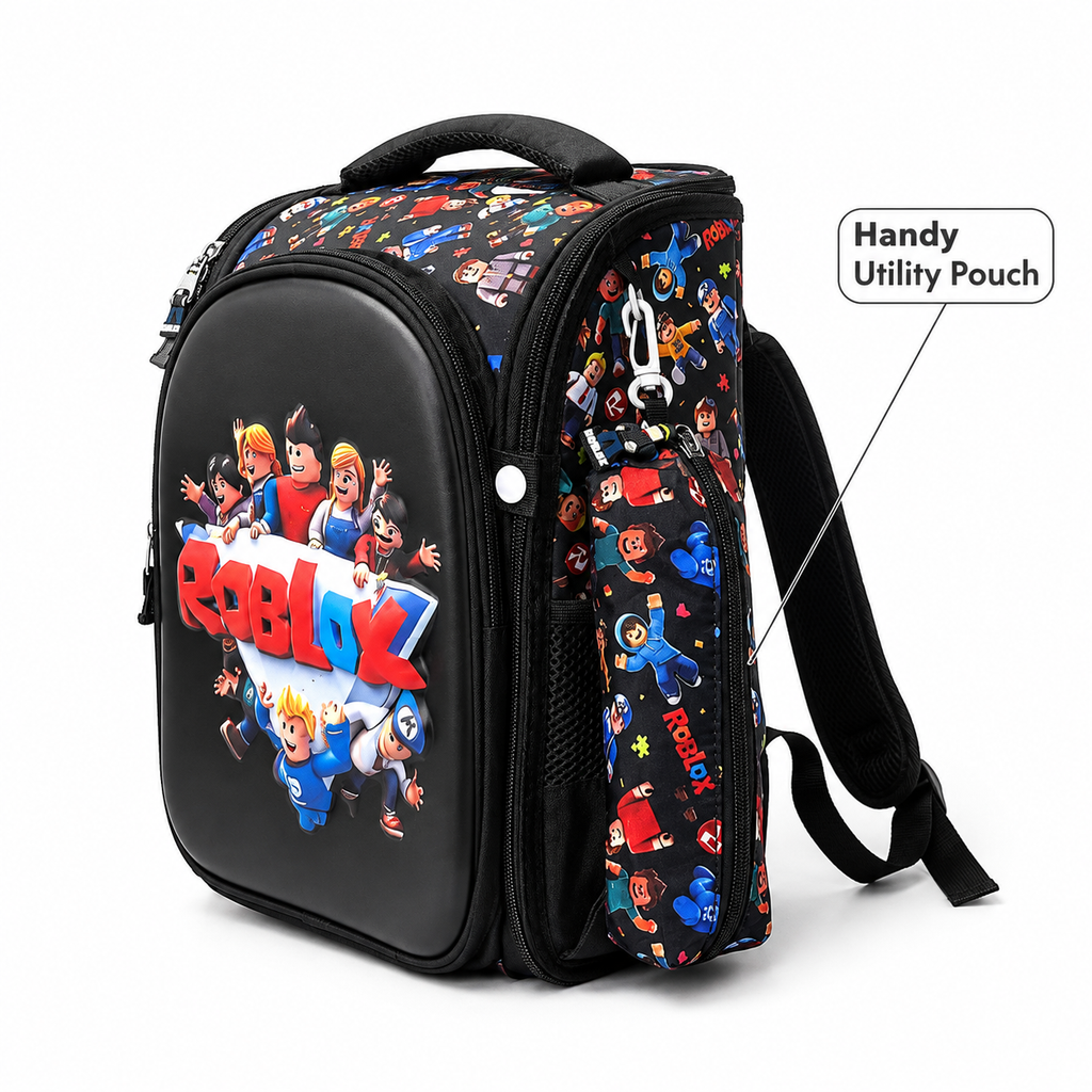 Roblox 16" Hard-Shell School Backpack with Utility Pouch