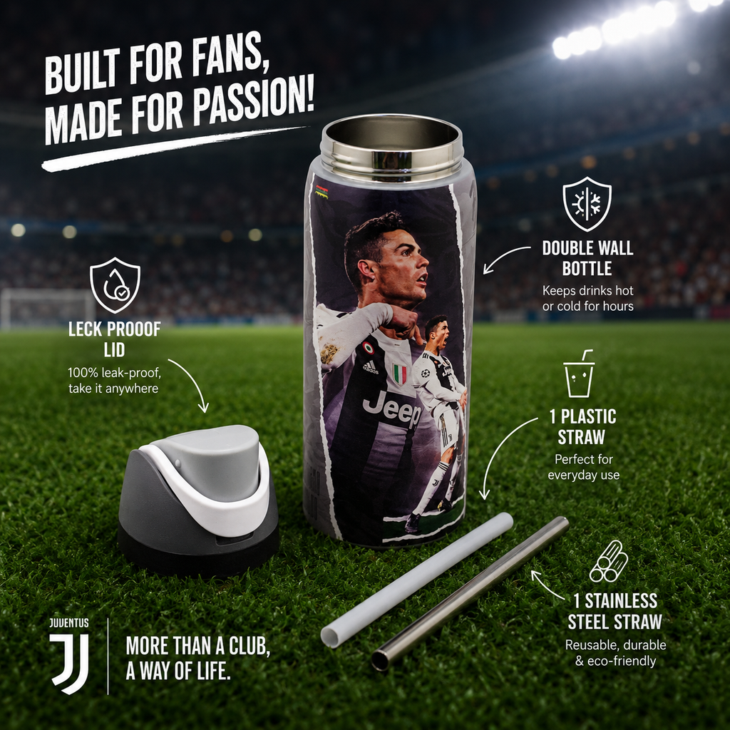 Ronaldo Juventus 1000ml Insulated Bottle