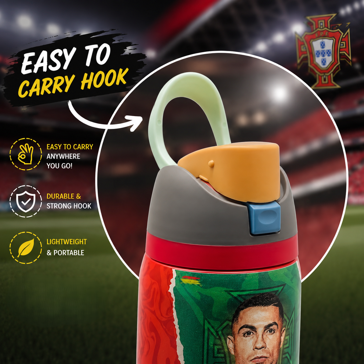 Ronaldo Portugal 1000ml Insulated Bottle
