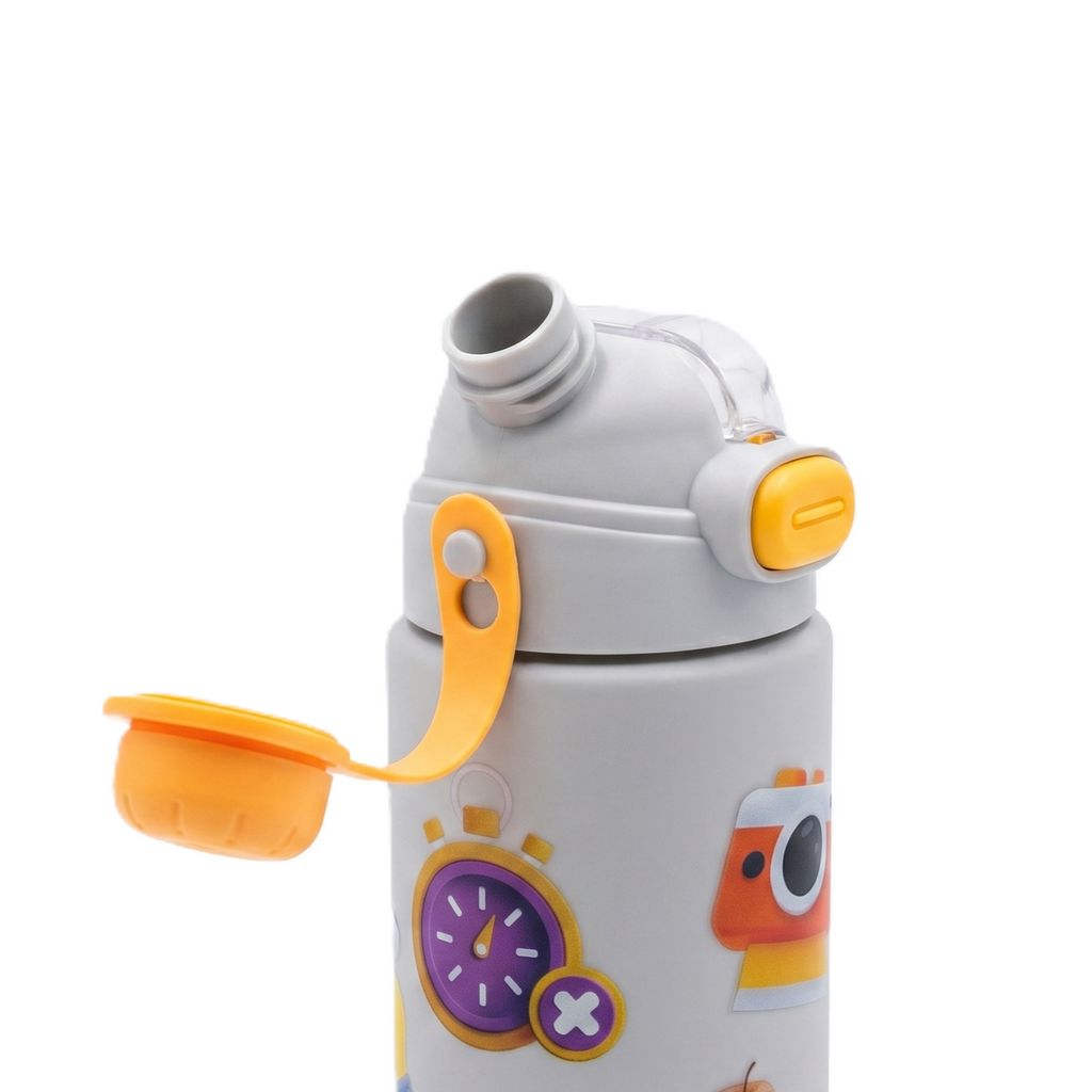 Premium Matte 2-in-1 Kids Water Bottle – 4 Cute Editions