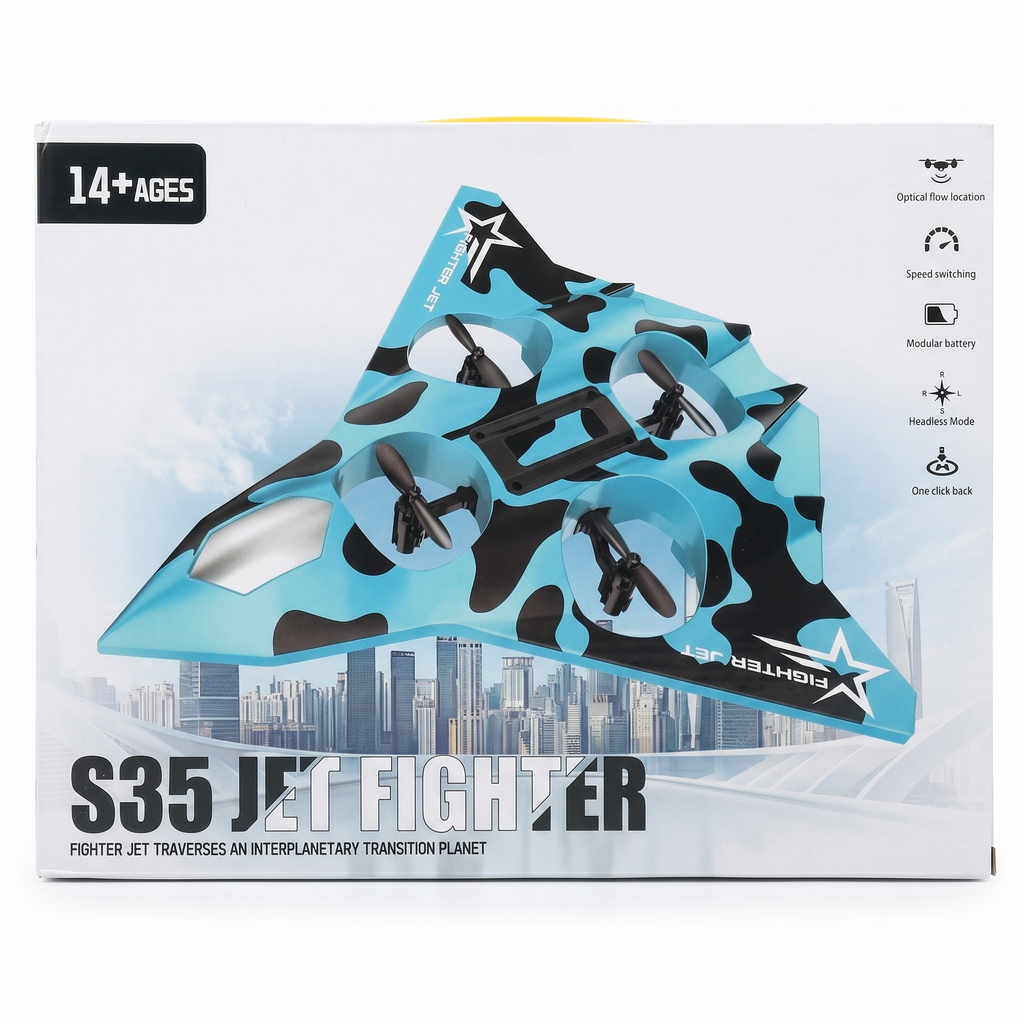 S35 Jet Fighter | 2.4GHz High-Performance RC Stunt Drone
