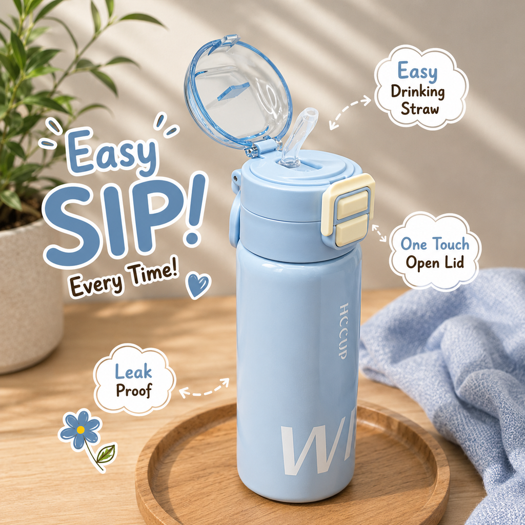 500ml WIN Dual-Drink Bottle – Sky Blue