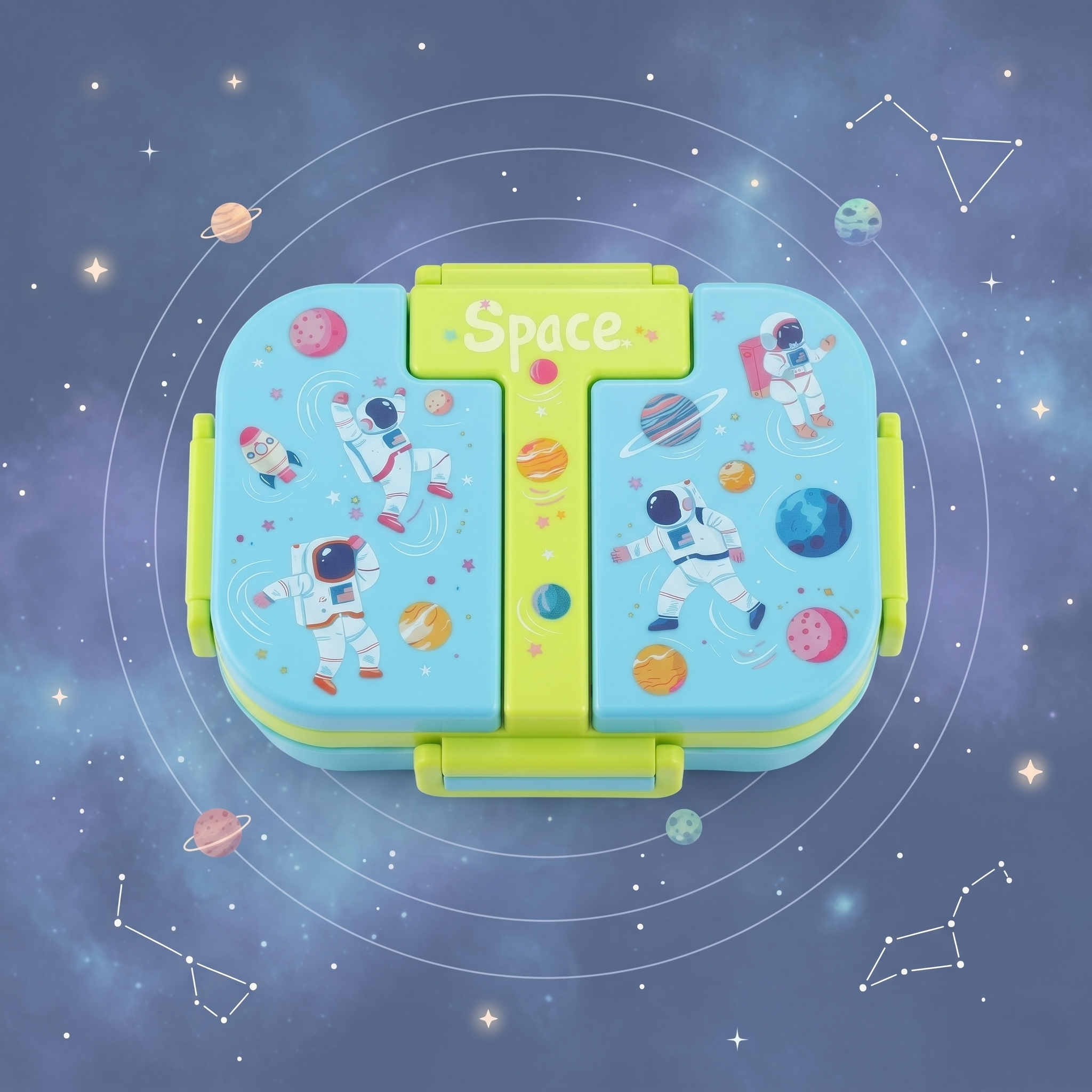 "Cosmic Galaxy" 2-Compartment SUS 304 Insulated Kids Lunch Box