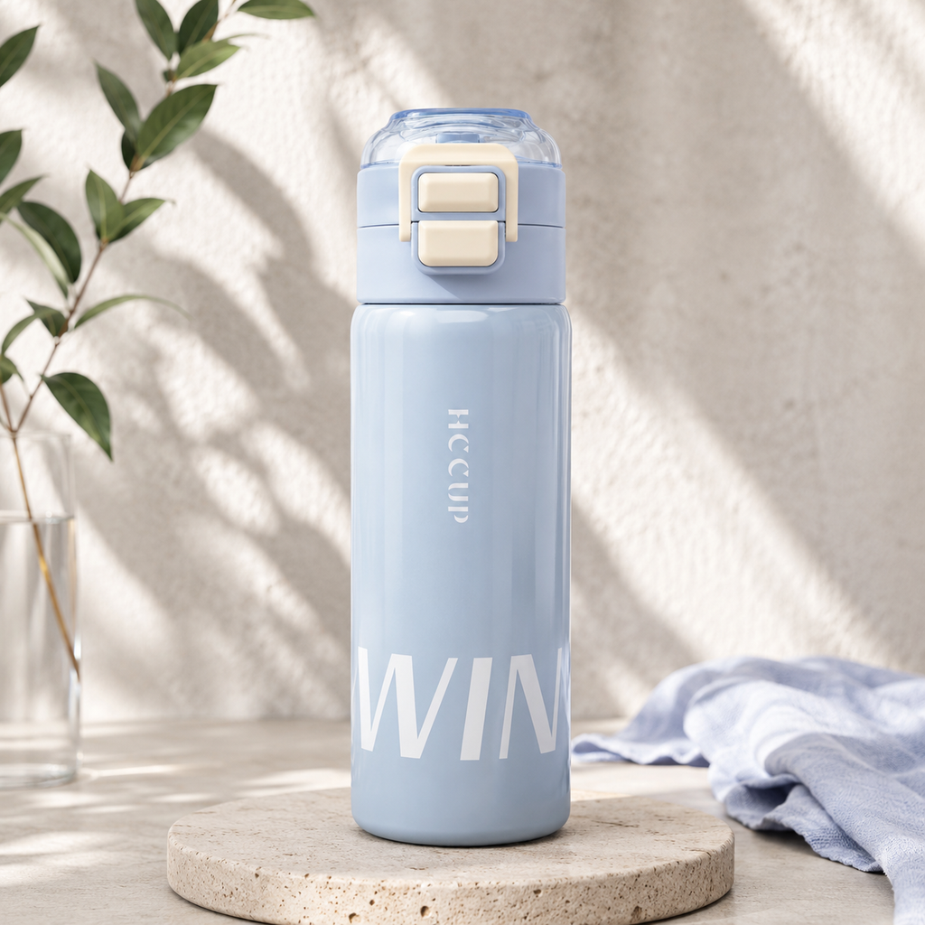 500ml WIN Dual-Drink Bottle – Sky Blue