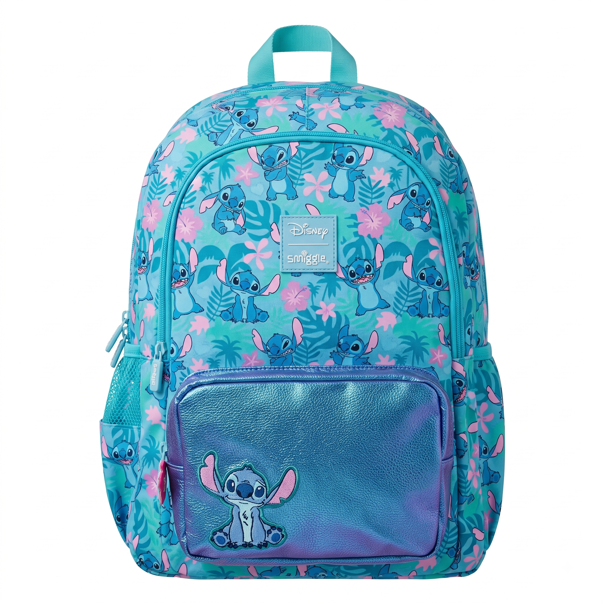 Smiggle x Disney Stitch 16" School Backpack – Tropical Aqua
