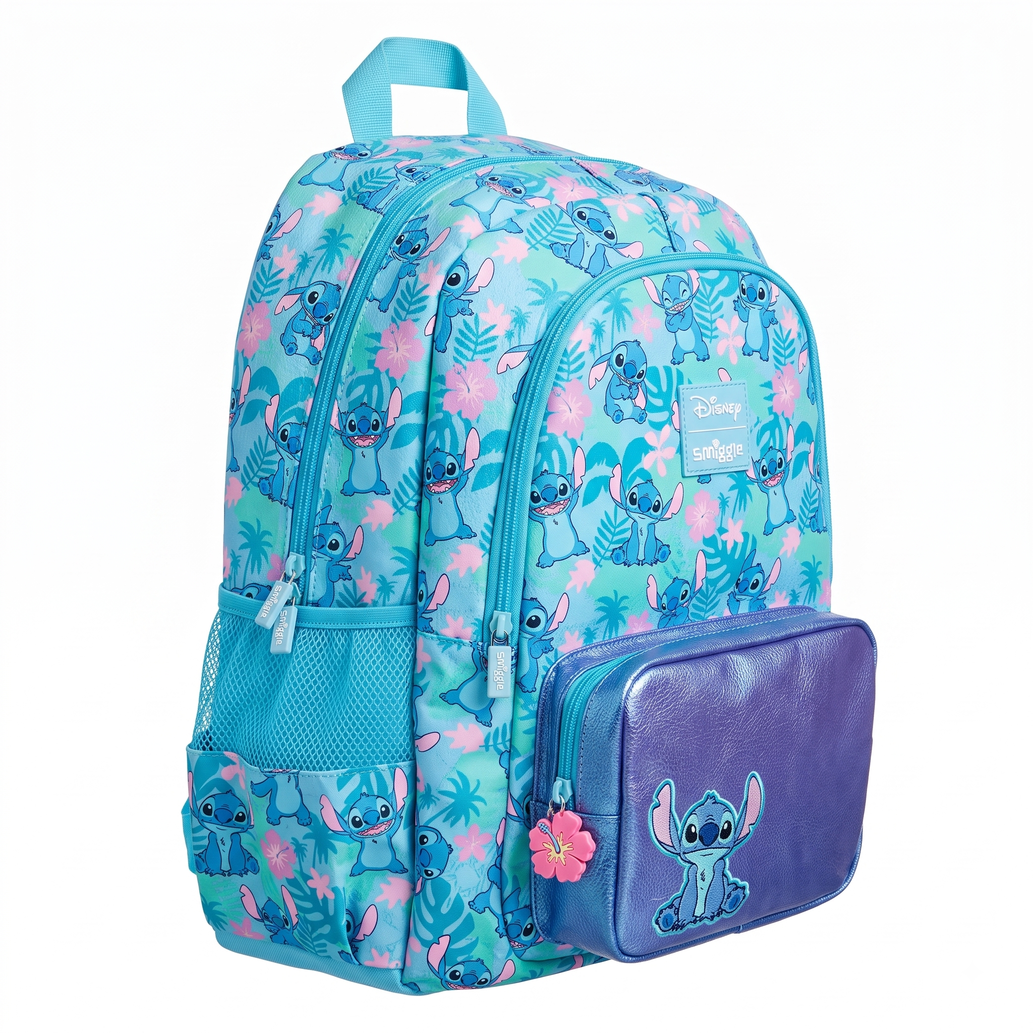 Smiggle x Disney Stitch 16" School Backpack – Tropical Aqua