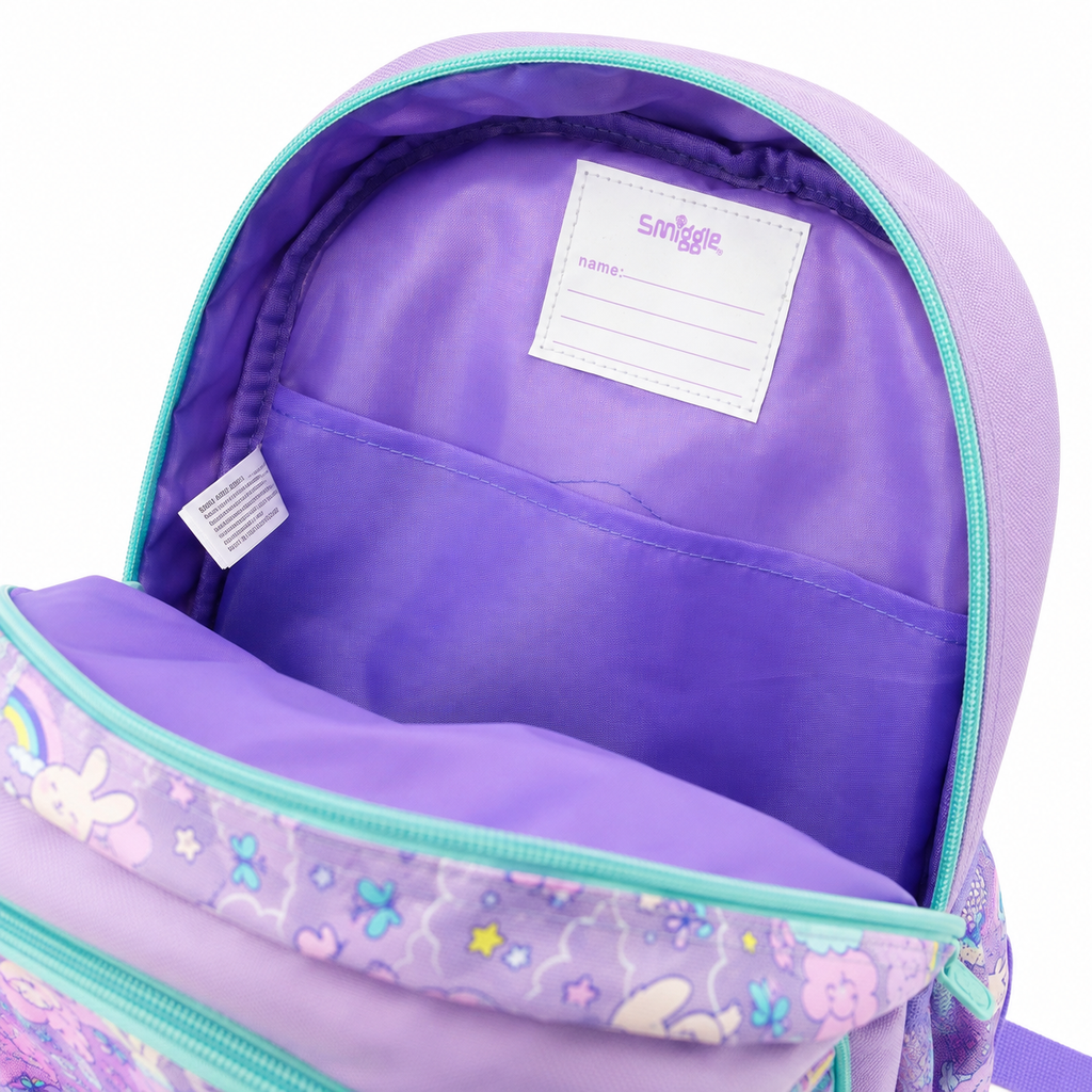 Smiggle Fairy Bunny 13" Junior Character Backpack – Lilac