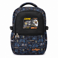 Smiggle Game On 16" School Backpack – Black & Blue Gamer Edition