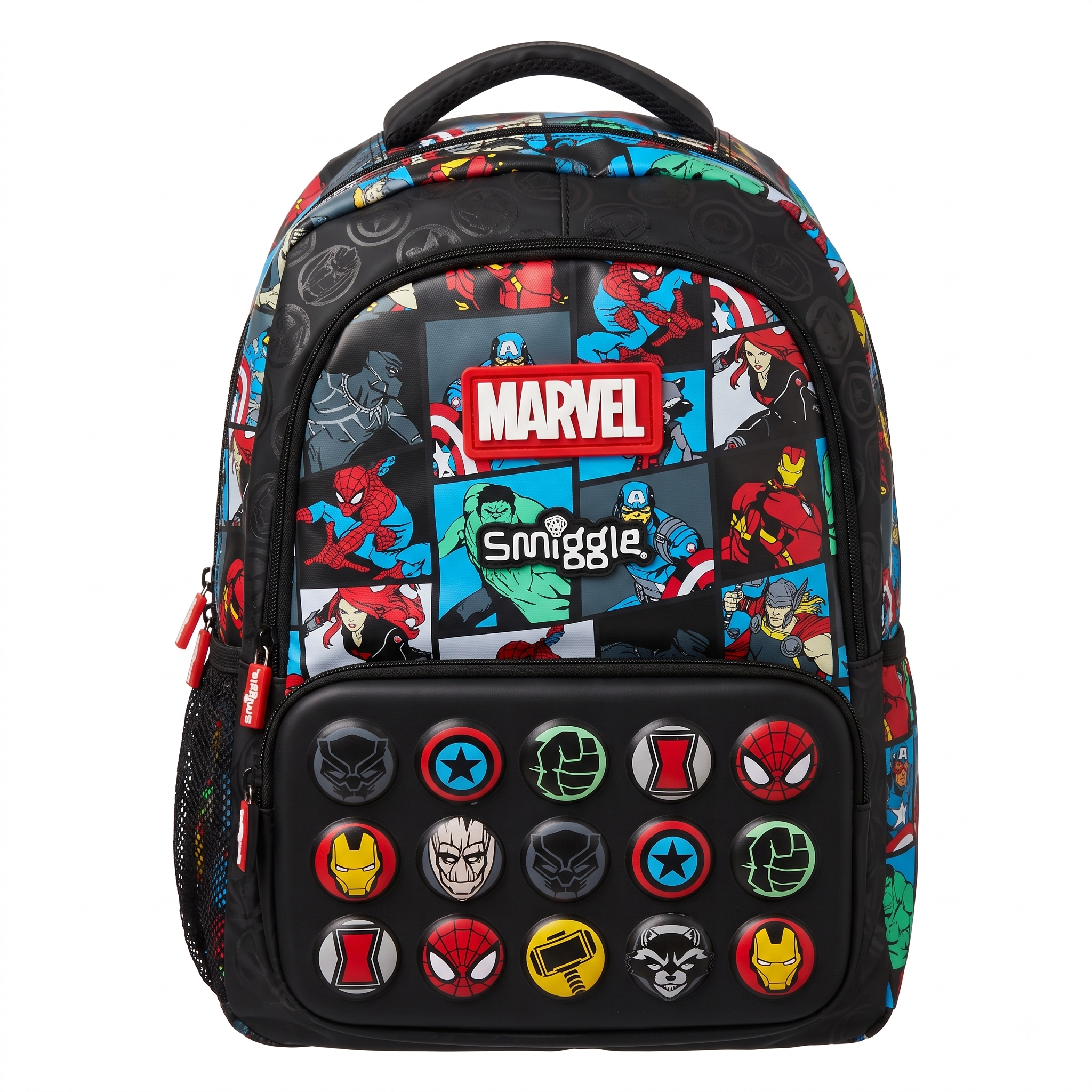 Smiggle x Marvel Avengers 16" School Backpack – Black Comic Edition