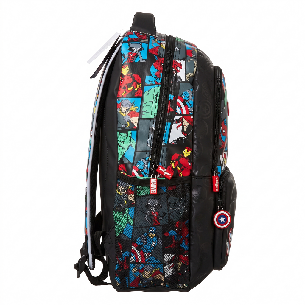 Smiggle x Marvel Avengers 16" School Backpack – Black Comic Edition