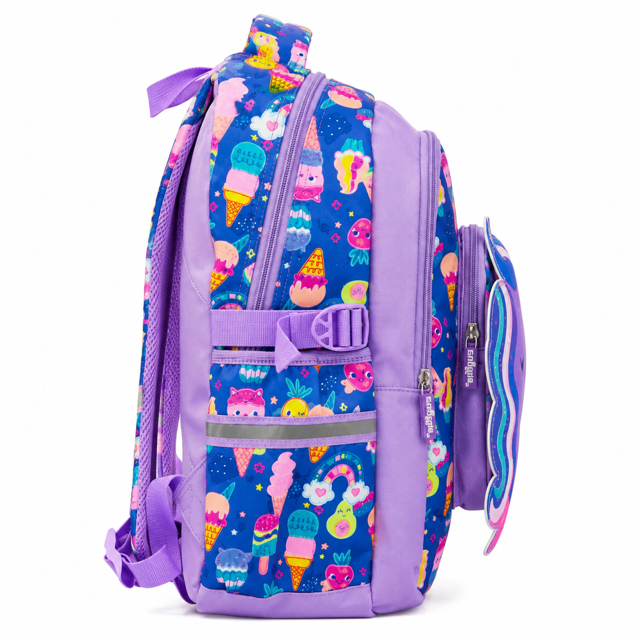 Smiggle Sweet Treat Unicorn 16" School Backpack – Purple & Blue