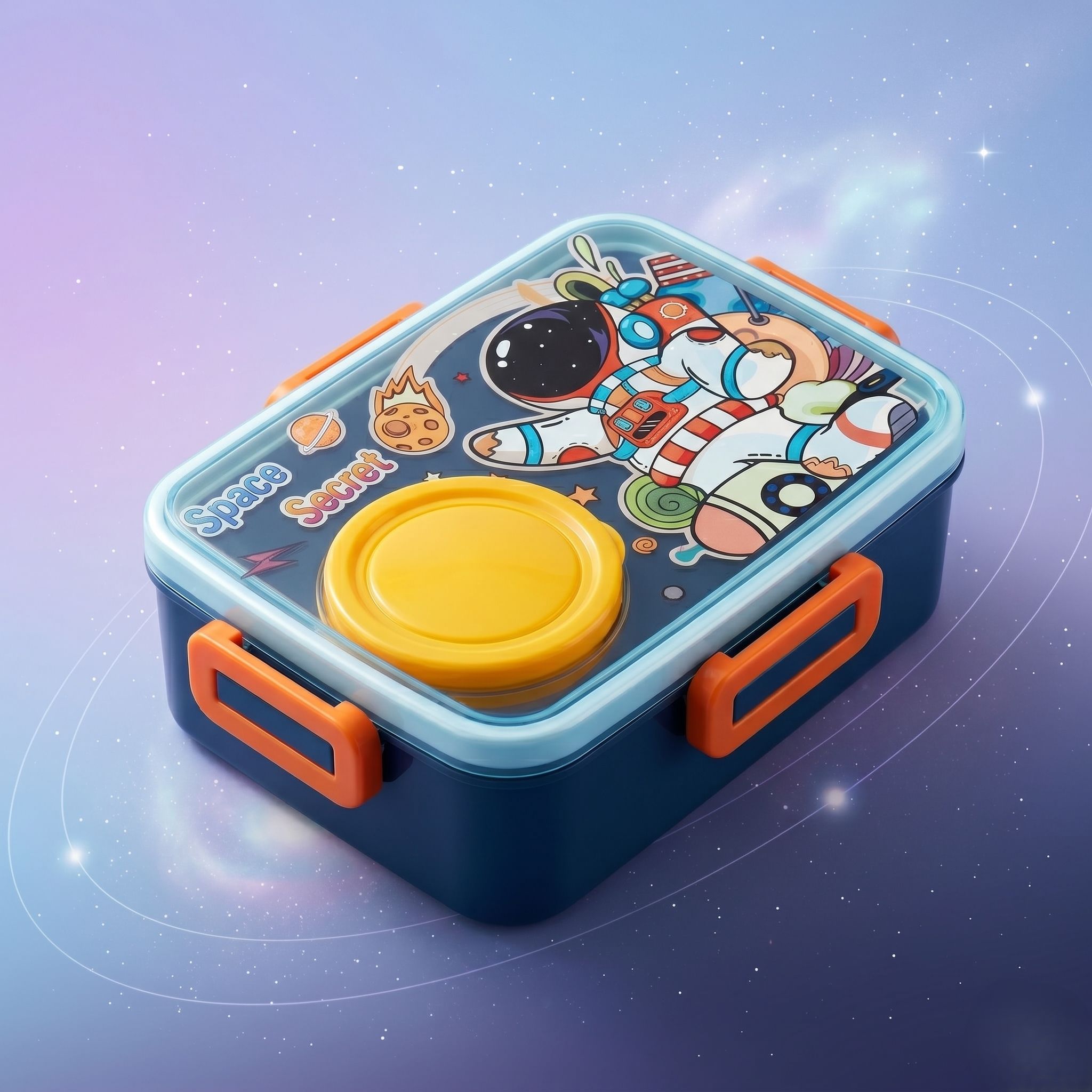 "Space Secret" 800ml Spill-Proof 2-Compartment Lunch Box