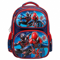 16" Spider-Man 3-Compartment Large Backpack | Ergonomic Marvel Avengers School Bag for Kids