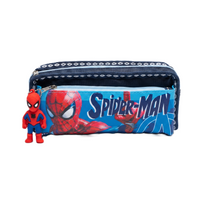 Spider-Man 3D Double-Zipper Case | Blue 2-Compartment School Organizer