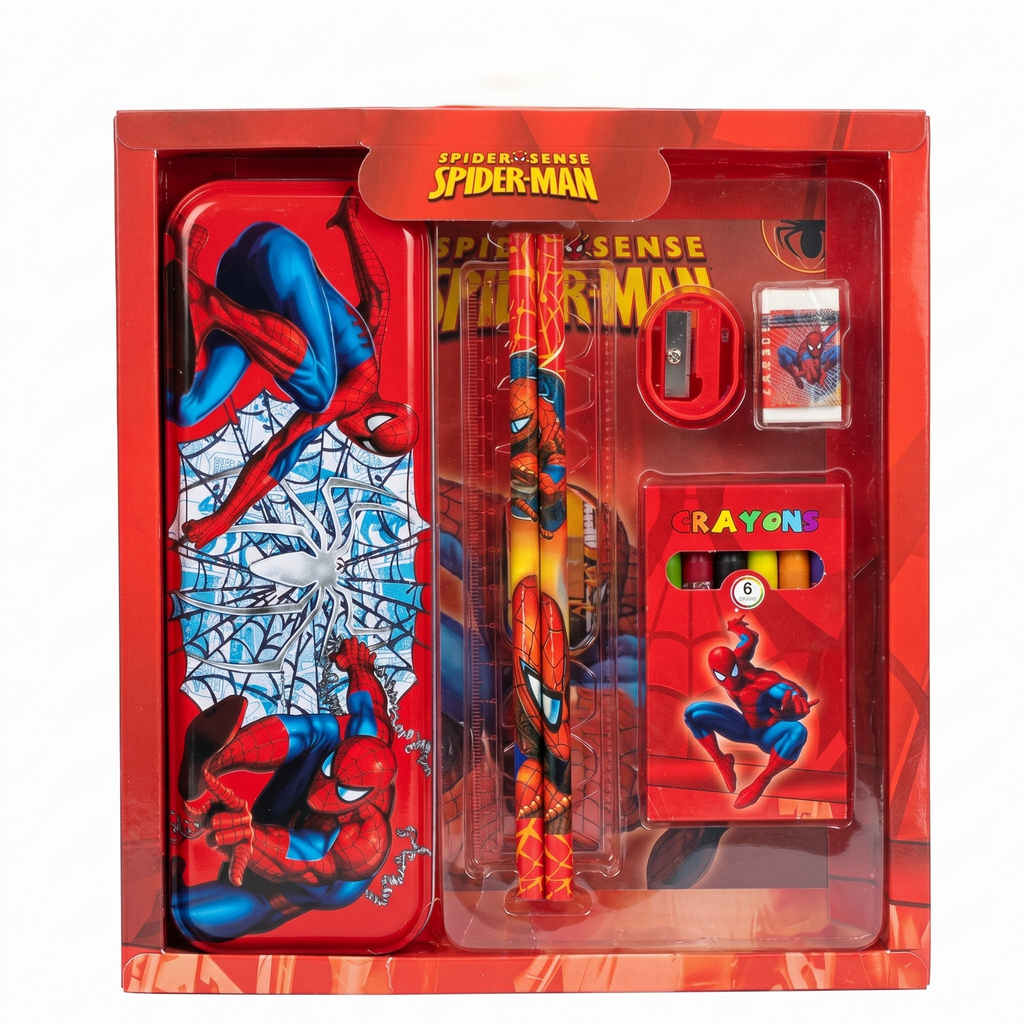 Spider-Man Stationery Gift Kit | 8pc Deluxe School Supply Set