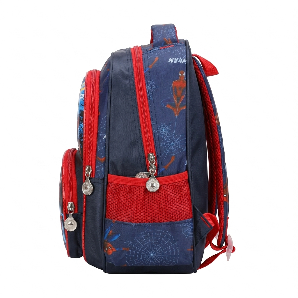 13" Spider-Man 3-Compartment Junior Backpack | Ergonomic Marvel Avengers School Bag for Kids