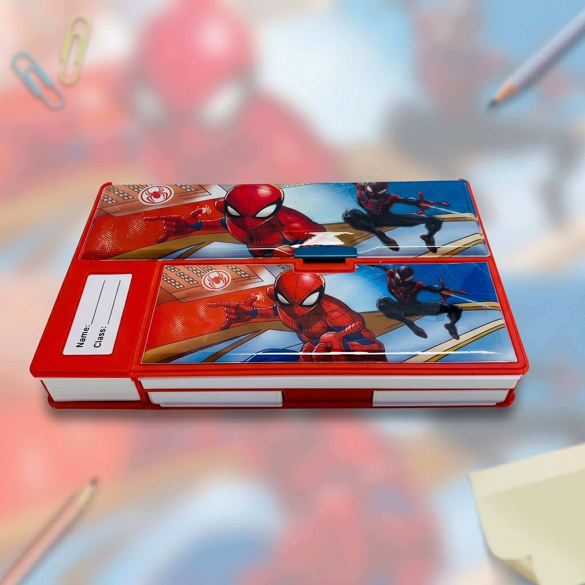 Marvel Spiderman Dual-Side Magnetic Pencil Box