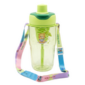 2-in-1 Dual-Lid "Spring Meadow" Bear Water Bottle | Green