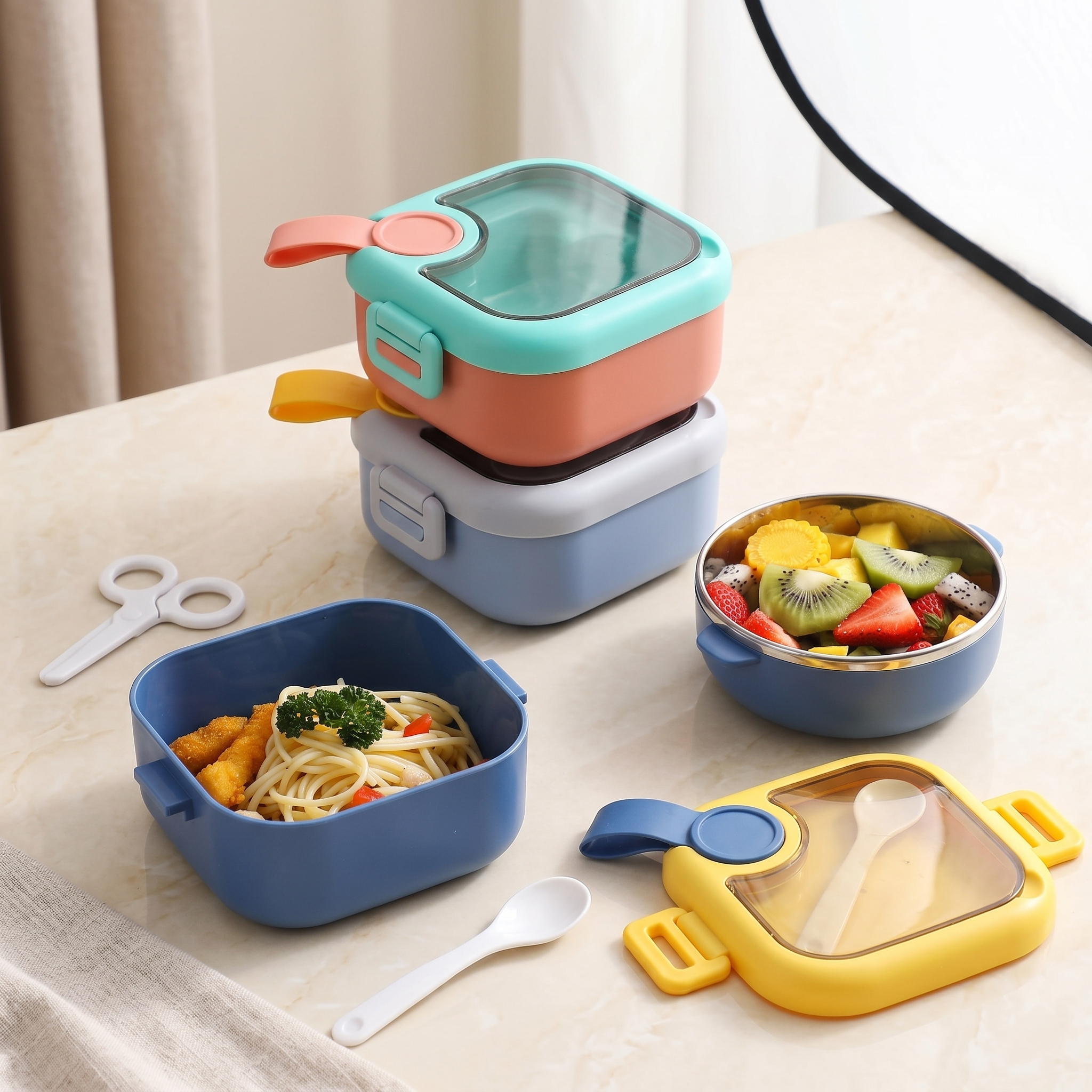 "Eco-Sanitation" 800ml SUS Leak-Proof Kids Lunchbox Set