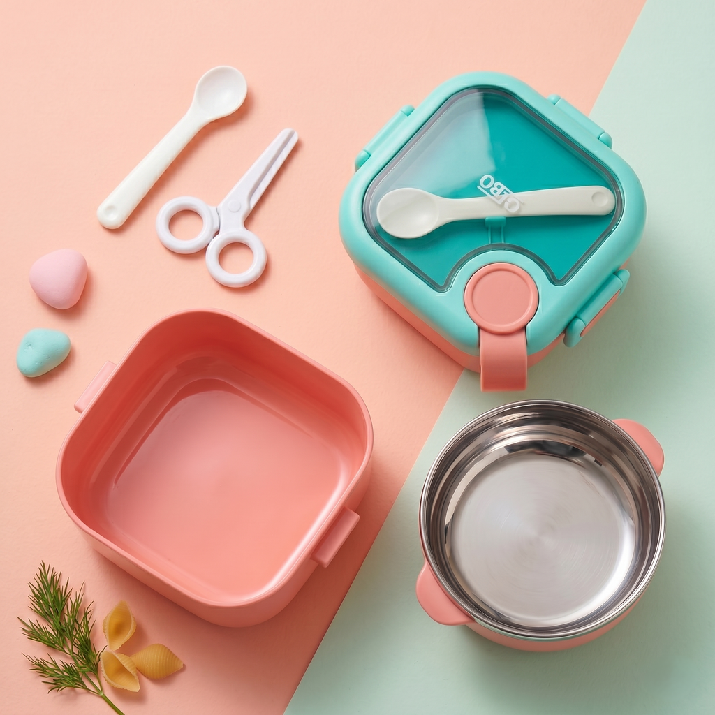 "Eco-Sanitation" 800ml SUS Leak-Proof Kids Lunchbox Set