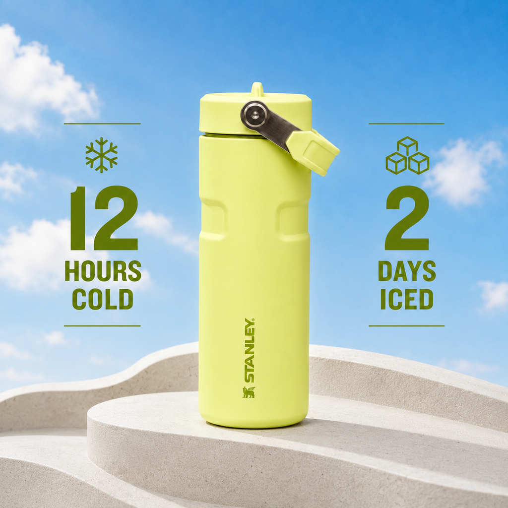 Stanley IceFlow Flip Straw 2.0 Water Bottle (16 oz) | Citron Yellow