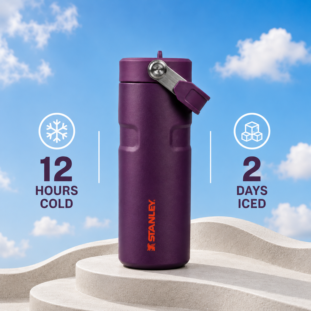 Stanley IceFlow Flip Straw 2.0 Water Bottle (16 oz) | Plum