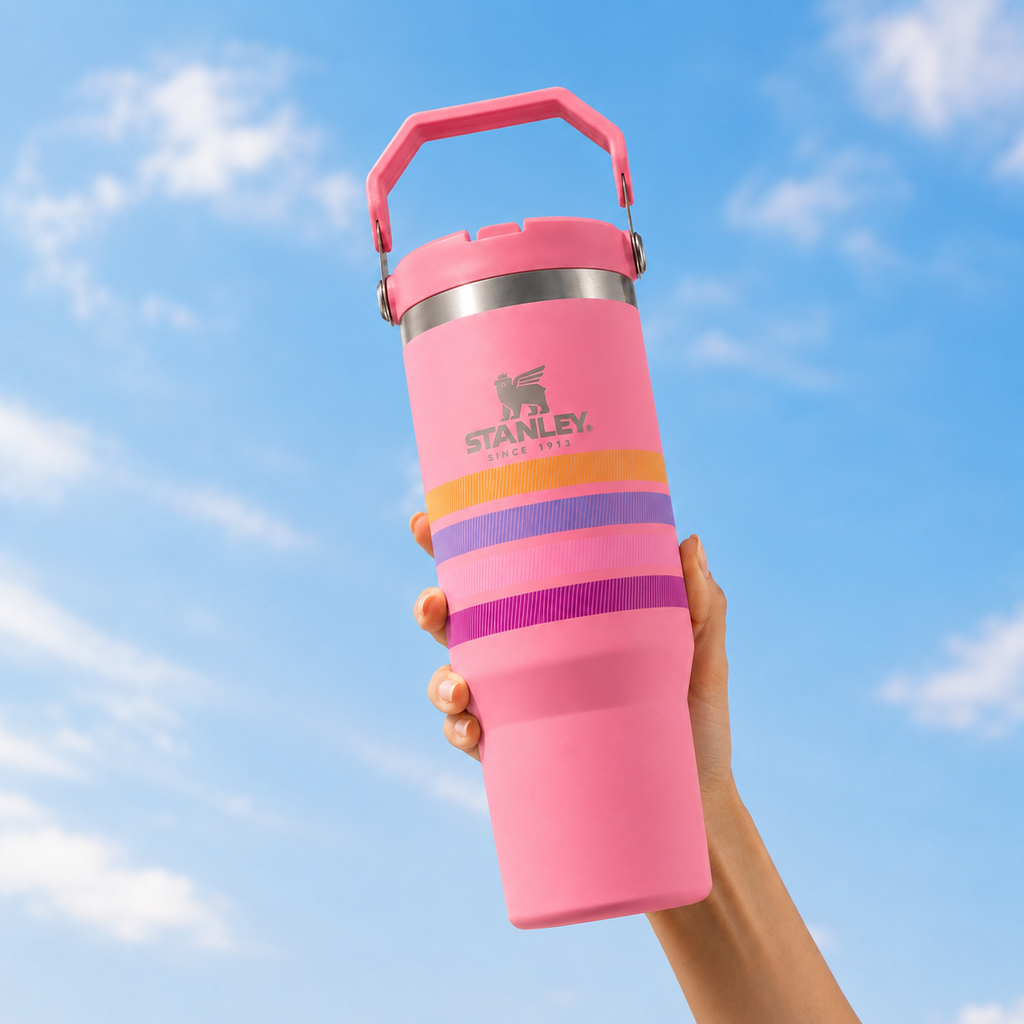 Coral Pink Stanley IceFlow 2.0 Flip Straw Tumbler (30 oz)